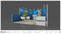 15x15 Inline booth design by Exhibit-Rentals